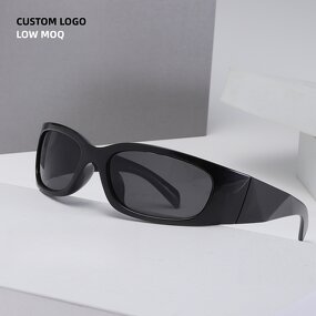 Sunglasses Manufacturer - Trendy Futuristic Oval with Custom Logo & UV Protection for Unisex