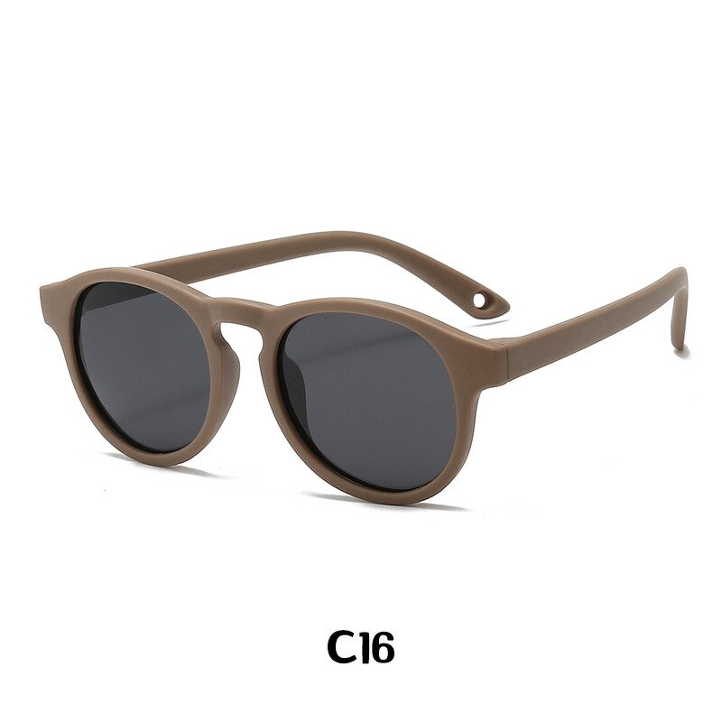 Kids Sunglasses Manufacturer - Flexible TPEE Round Frame Polarized with UV400 Lenses & Custom Logo