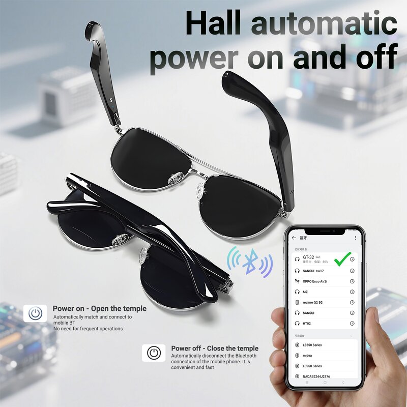 Smart Glasses Manufacturer - New Product High Definition Nylon Lenses Automatic for Making Calling Men Women