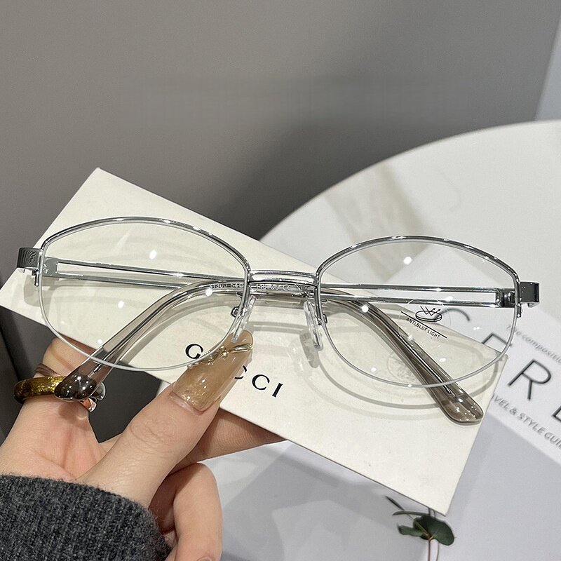 Eyeglass Frame Manufacturer - Fashionable Retro TR90 with Custom Logo Small Frame Anti-blue Light