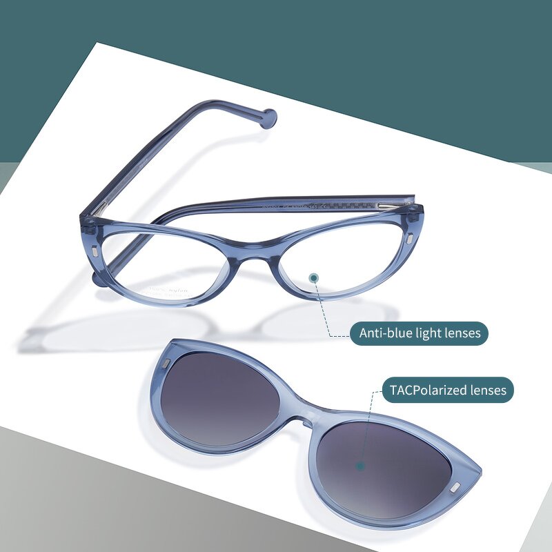 Sunglasses Manufacturer - In Stock Folding Fashionable Square Frame Outdoor Sun protection Unisex Clip on