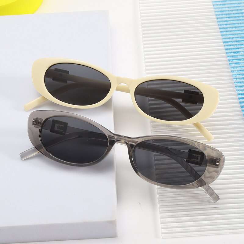 Sunglasses Manufacturer - Retro Oval Narrow Frame with Custom Logo for Outdoor Vacation