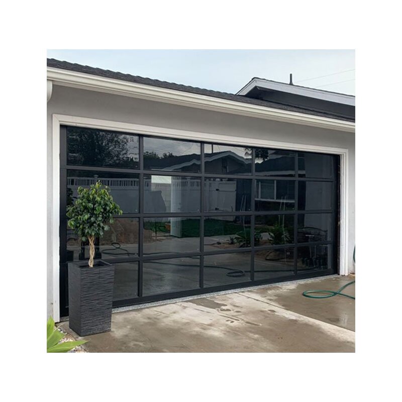 Garage Door Manufacturer - Aluminum Alloy Perspective Villa Electric Glass Lighting Flap Custom