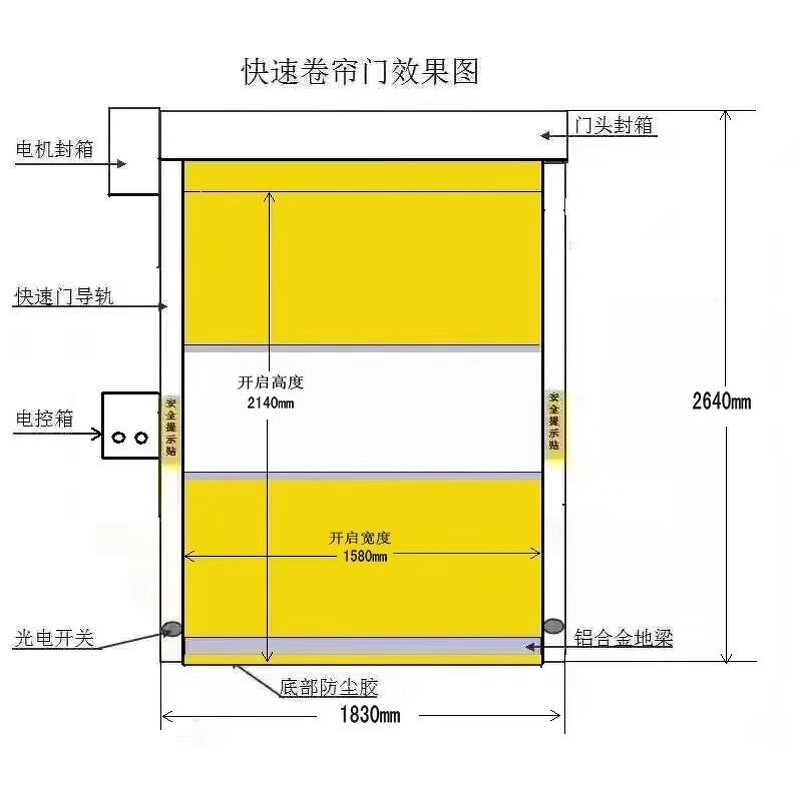 Roller Shutter Door Manufacturer - Clean Workshop PVC Fast Servo Motor Splicing Flat Motor