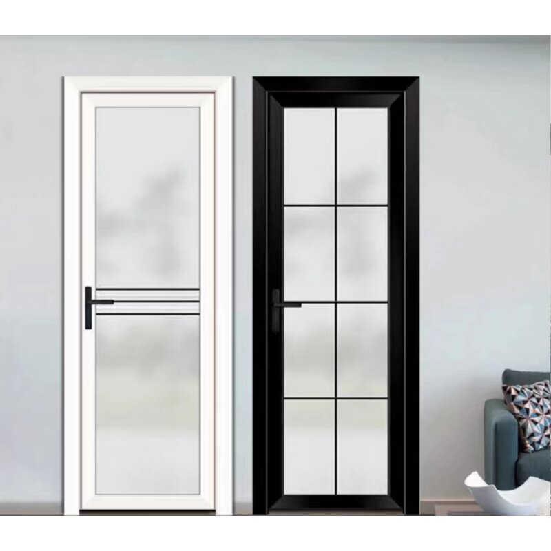 Glass Door Manufacturer - Half Glass Half Plate Titanium Magnesium Alloy Tempered