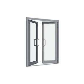 Spring Double Doors Manufacturer - Custom Simple Style Aluminum Alloy KFC Shop Sliding