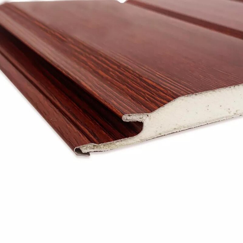Wall Panel Manufacturer - 16mm Thick Decorative Pu Sandwich Wood Grain Exterior for Prefabricated House