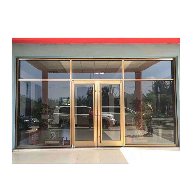 Glass Door Manufacturer - Facade Room Tempered See-through Stainless Steel Door Frame