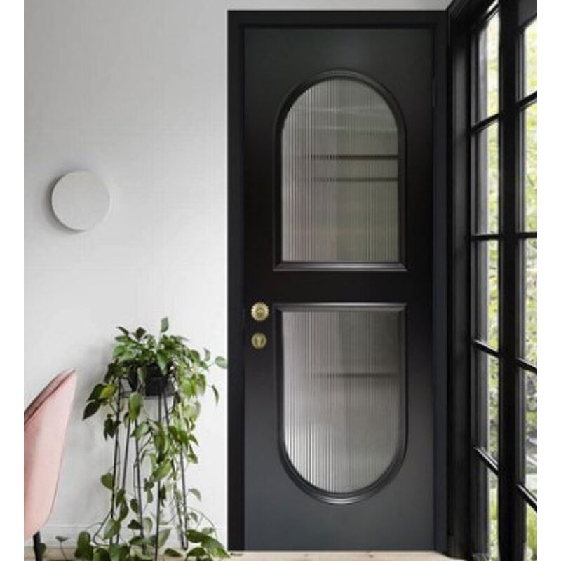 Interior Door Manufacturer - Modern House Solid Front Wood Door Customizable Color