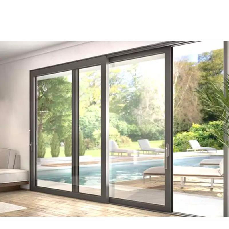 Folding Glass Door Manufacturer - Partition Glass Wall Waterproof Frameless Balcony Sliding Living Room Large Glass Patio