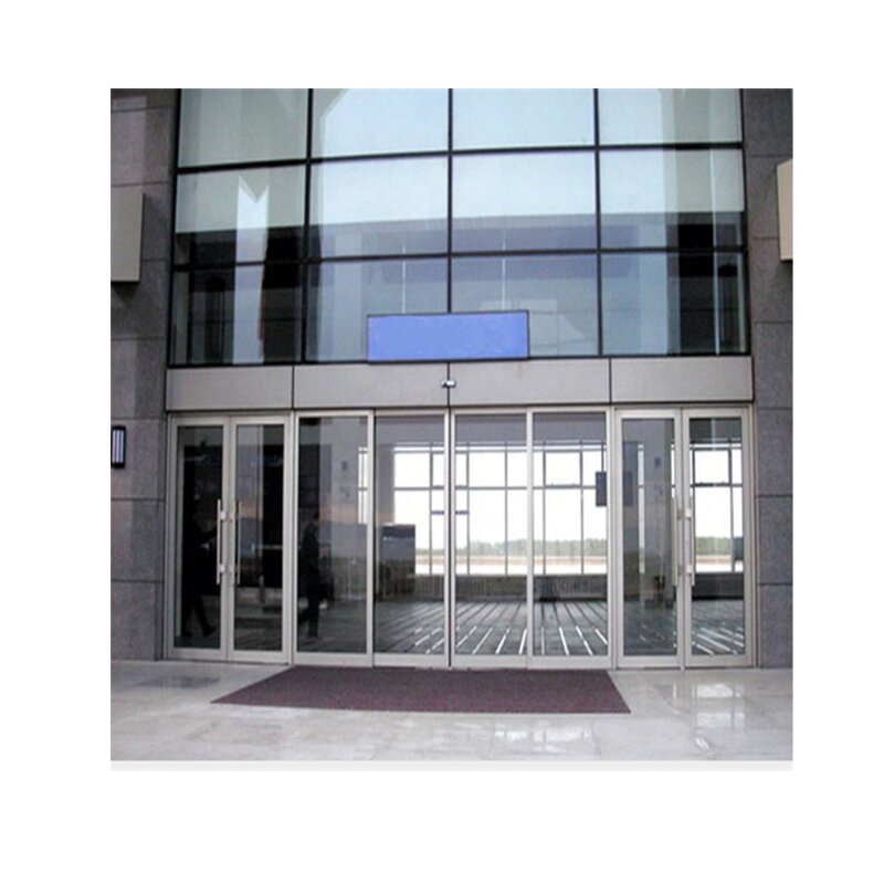 Entrance Doors Manufacturer - KFC Style Restaurant Aluminum Frame Glass Swing Open Modern Double