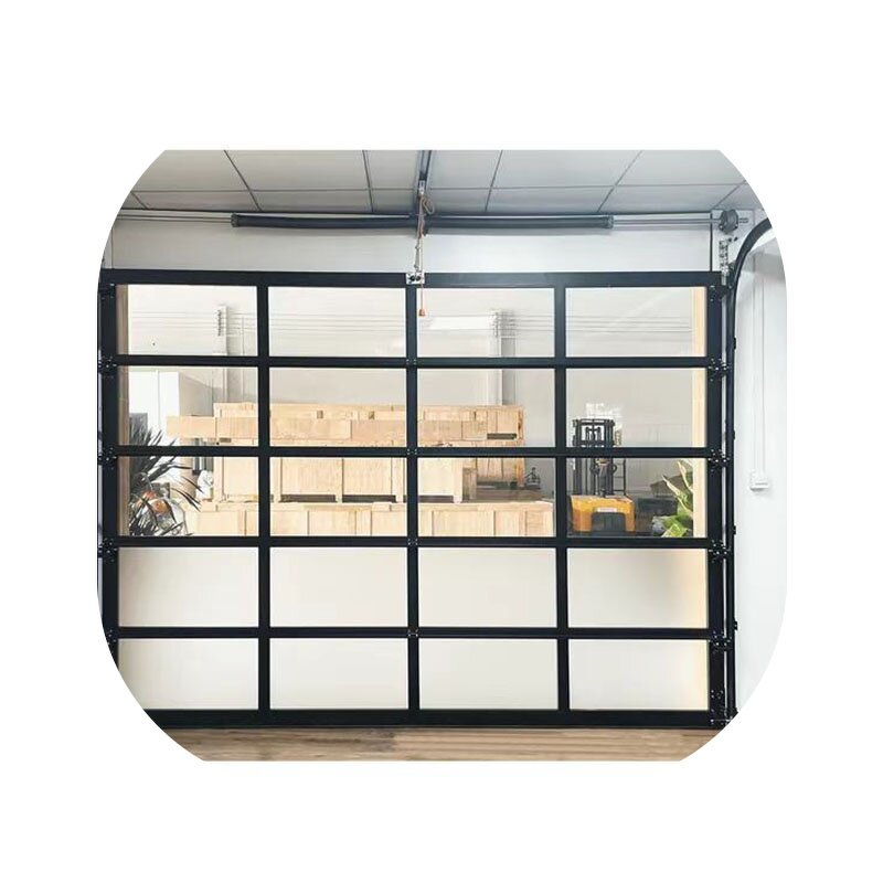 Garage Door Manufacturer - Modern Aluminum-steel Tempered Full-view Glass Mirror Organic Glass Panel