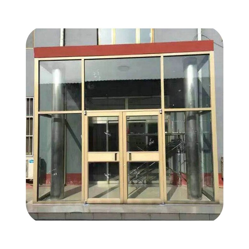Shop Front Door Manufacturer - KFC Design Spring Floor Aluminum Frame Glass Durable Insulation High-grade