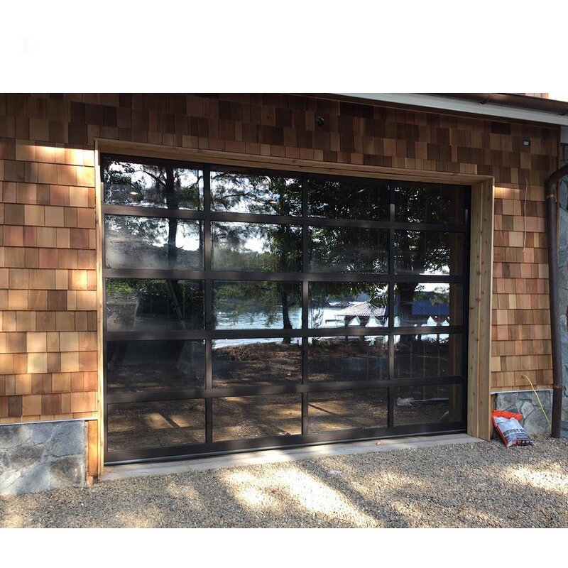 Garage Door Manufacturer - Aluminum Alloy Perspective Villa Electric Glass Lighting Flap Custom
