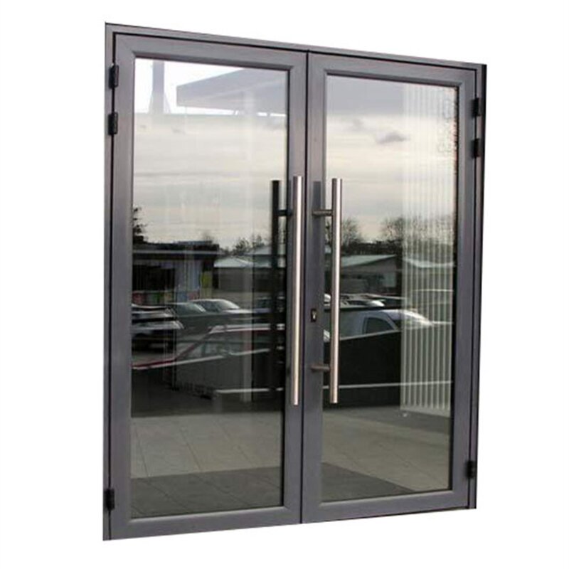 Spring Double Doors Manufacturer - Custom Simple Style Aluminum Alloy KFC Shop Sliding