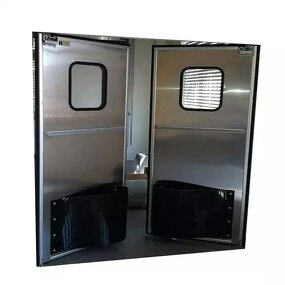 Traffic Door Manufacturer - 304 Stainless Steel Commercial Kitchen Food Workshops Use 180 Degree Opening