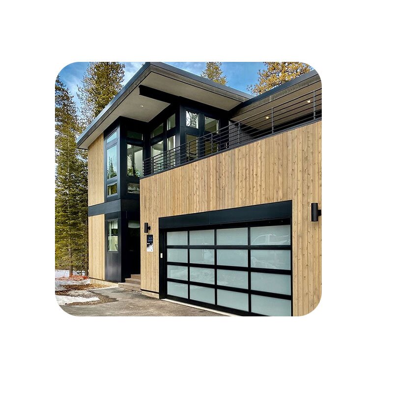 Garage Door Manufacturer - Panoramic Clear Glass Aluminum Toughened House Remote Control