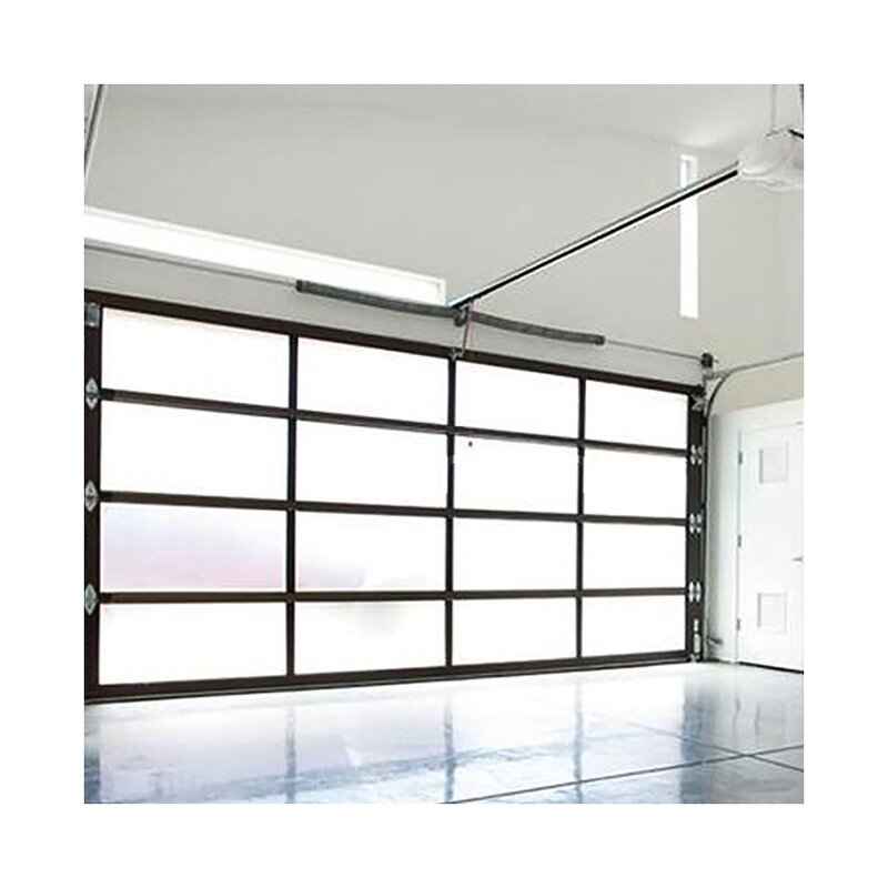Garage Door Manufacturer - Modern Frameless Glass Aluminum Frame Electric Motor