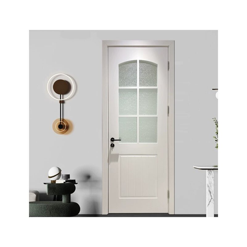 Interior Door Manufacturer - Modern House Solid Front Wood Door Customizable Color