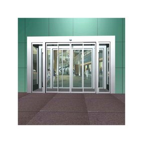Entrance Doors Manufacturer - KFC Style Restaurant Aluminum Frame Glass Swing Open Modern Double