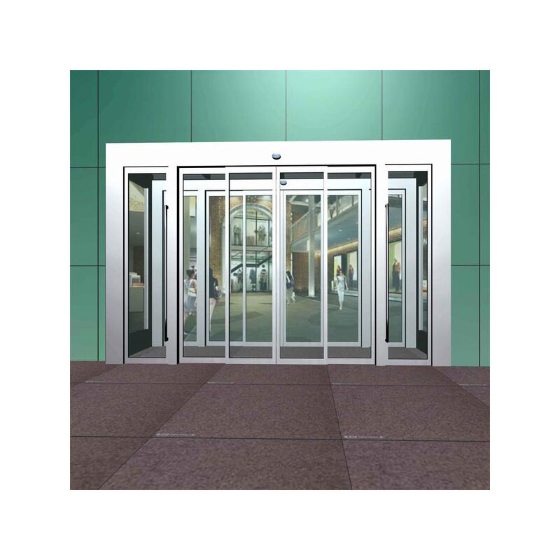 Entrance Doors Manufacturer - KFC Style Restaurant Aluminum Frame Glass Swing Open Modern Double