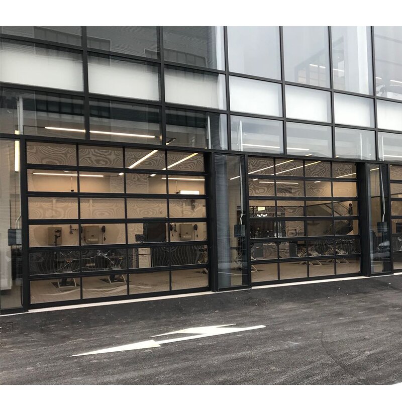 Garage Door Manufacturer - Panoramic Clear Glass Aluminum Toughened House Remote Control