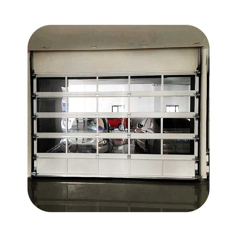 Industrial Door Manufacturer - See-through Segmented Lifting Garage Commercial Side Door