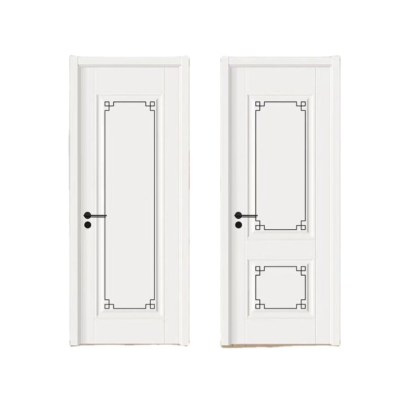 Interior Door Manufacturer - High Grade Carbon Fiber Solid Wood Composite Unpainted for Bedroom