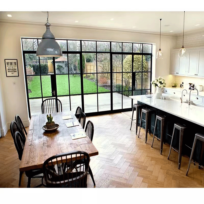 Folding Glass Door Manufacturer - Partition Glass Wall Waterproof Frameless Balcony Sliding Living Room Large Glass Patio