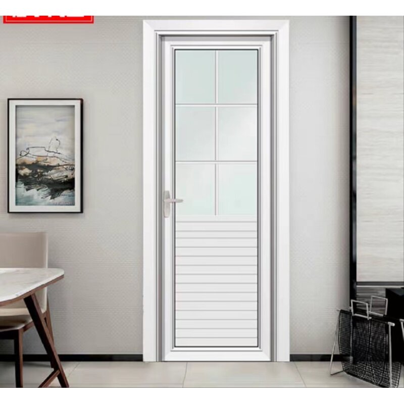 Glass Door Manufacturer - Half Glass Half Plate Titanium Magnesium Alloy Tempered