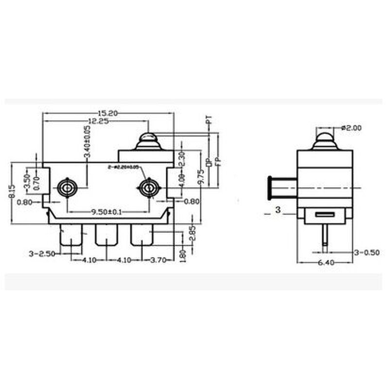 PR-001 Lock Switch - Manufacturer - Self-Locking For MS Air Conditioner TV DVD
