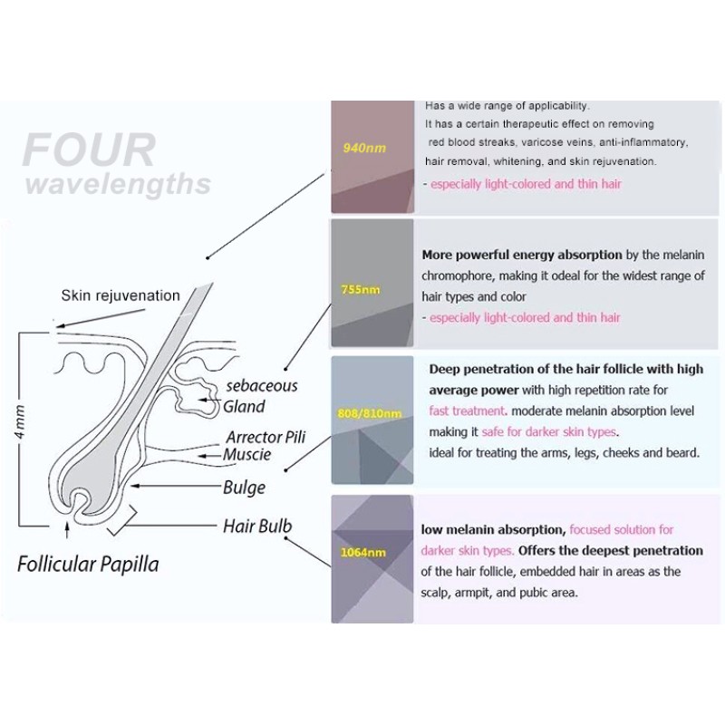 3 Wavelength Diode Laser Manufacturer - 808 755 1064 Hair Removal