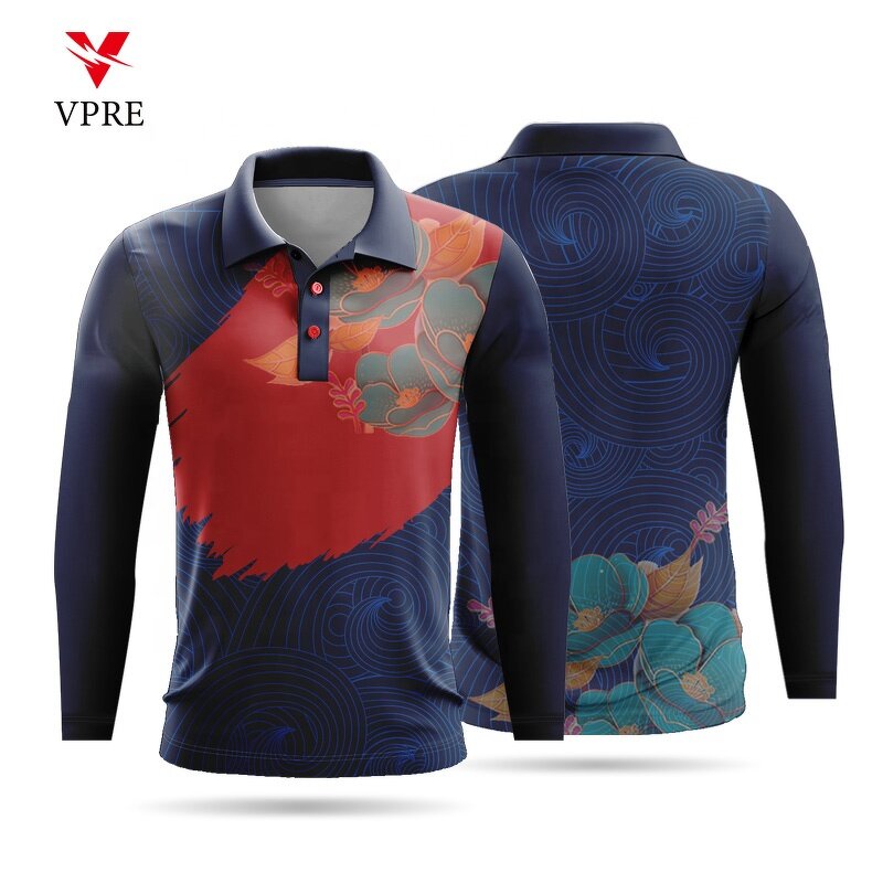 Polo Collar T-shirt - Manufacturer - Wholesale Men's Sublimation Breathable Long Sleeve Custom Logo