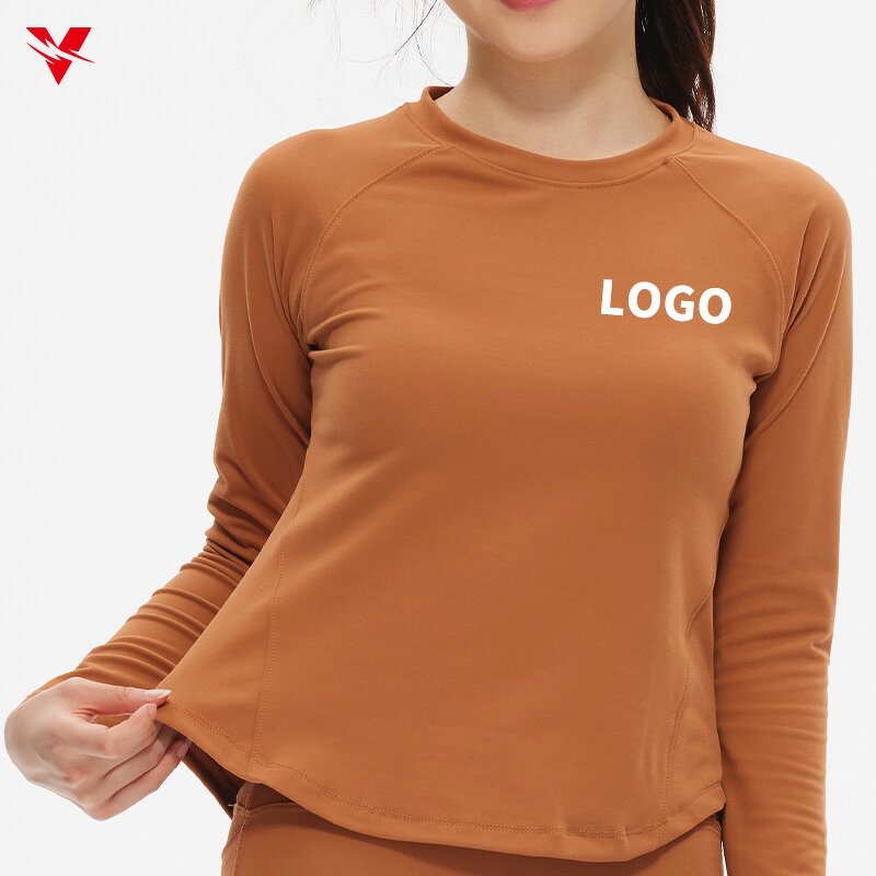 Women's Long Sleeve Top - Manufacturer - Custom Logo High Quality Gym Workout Yoga Fitness T Shirt 305