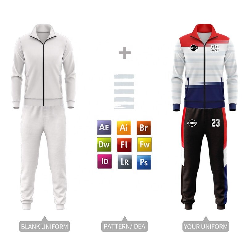 Men's Tech Fleece Tracksuit - Manufacturer - Custom Polyester Zipper Fitness Football Custom Plus Size