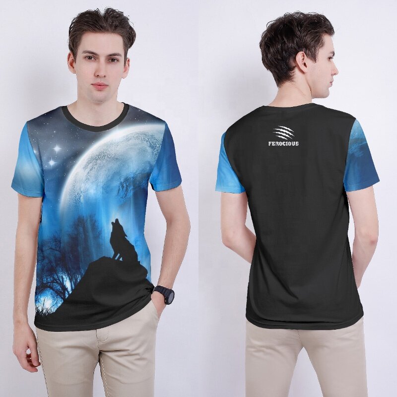 Men's White T Shirt - Manufacturer - Custom Sublimation Digital Printing Heat Transfer Multiple Color WT-S13