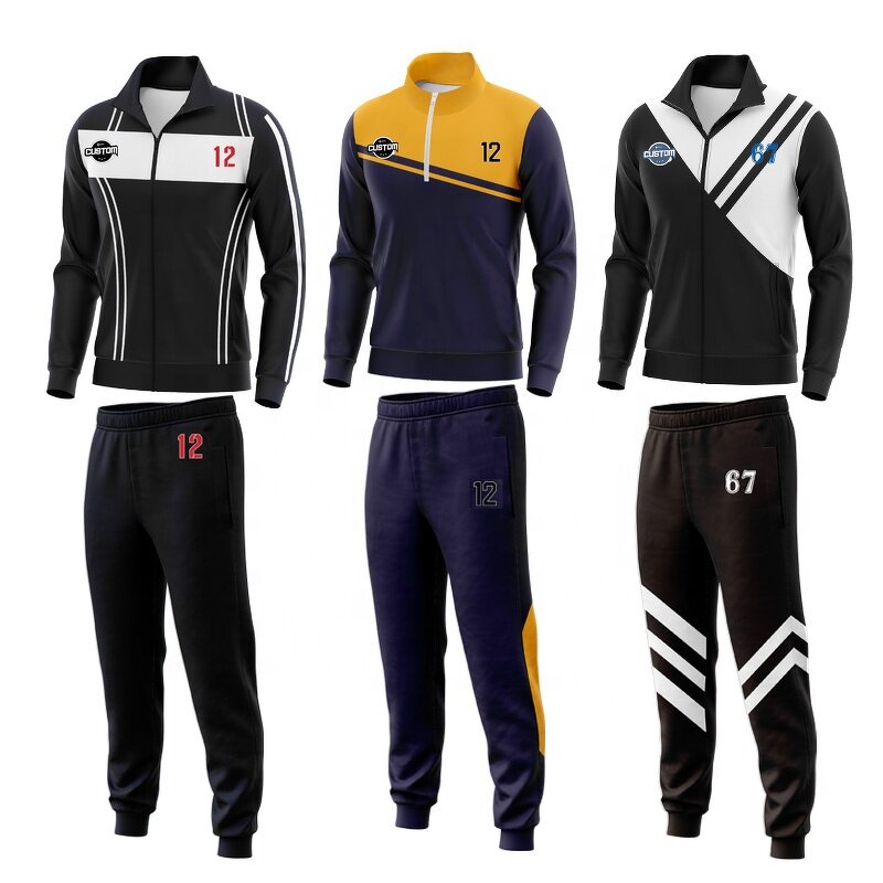 Tracksuit Set - Manufacturer - Custom Womens 2 Piece Full Zip Football Training Plus Size for Men