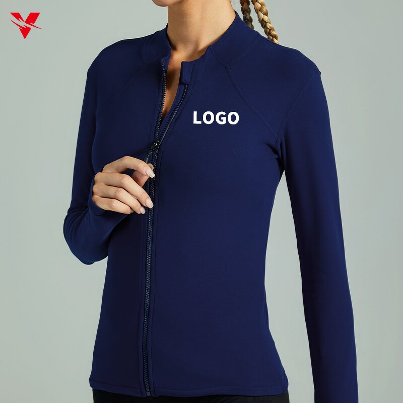 Yoga Cardigan Top - Manufacturer - Wholesale Full Zipper Long Sleeved Women Sports Gym Fitness Suit 306