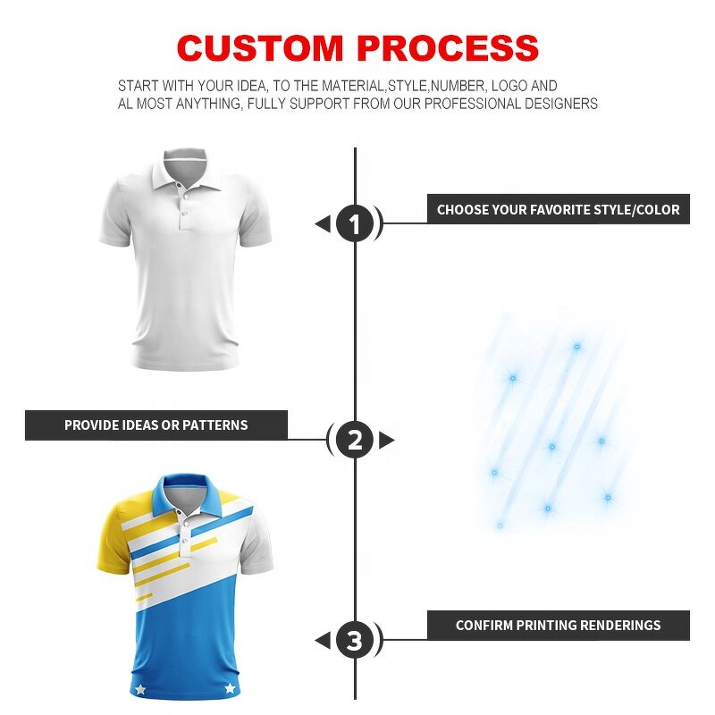 Men's Polo Shirt - Manufacturer - Wholesale Custom Embroidered Sublimation Polyester Quick Dry Breathable