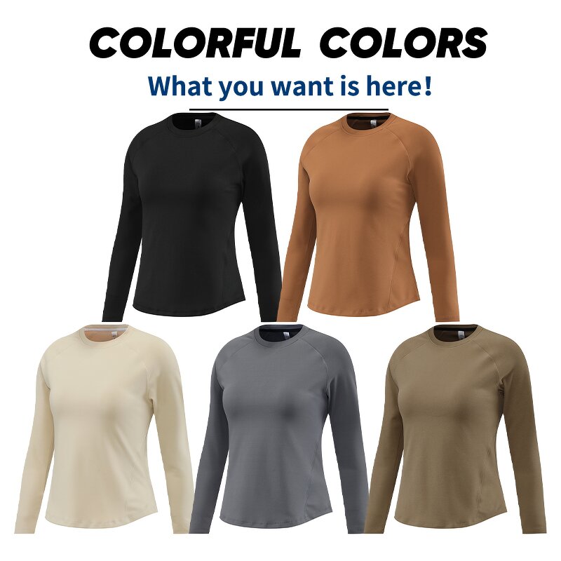 Women's Long Sleeve Top - Manufacturer - Custom Logo High Quality Gym Workout Yoga Fitness T Shirt 305