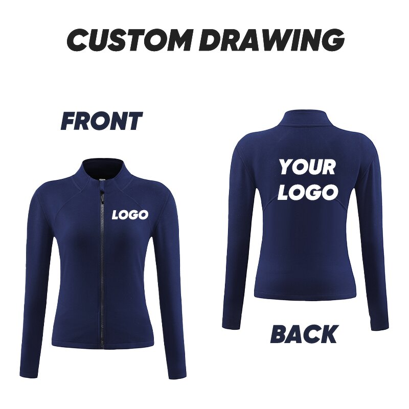 Yoga Cardigan Top - Manufacturer - Wholesale Full Zipper Long Sleeved Women Sports Gym Fitness Suit 306