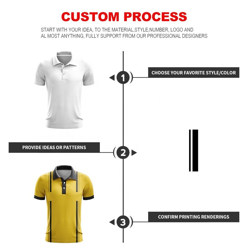Golf Polo Shirt - Manufacturer - Polyester Mens Custom Sublimation Short Sleeve Quick Dry Breathable