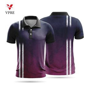 Unisex Polyester T Shirt - Manufacturer - Men's Short Sleeve White Embroidered Logo Custom Sublimation