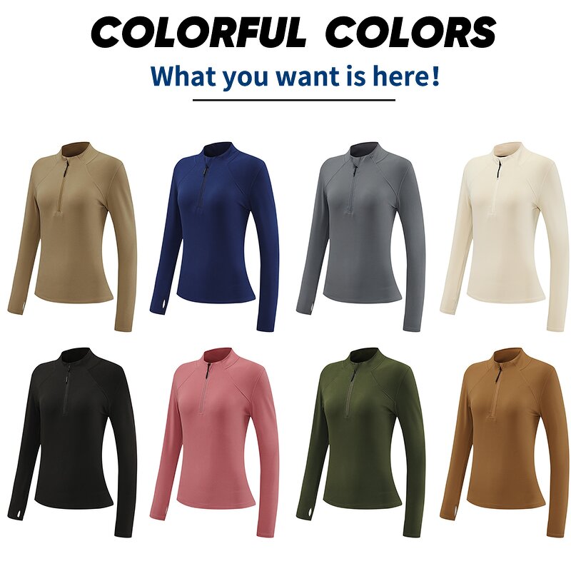 Yoga Running Jacket - Manufacturer - Half Zipper Quick Dry Long Sleeve Outdoor Gym Training Coat 309