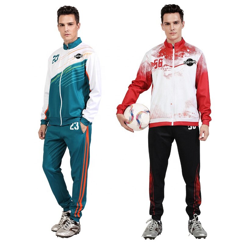 Men's Tracksuit Set - Manufacturer - Wholesale Custom Design Winter Polyester Gym Sublimation Soccer