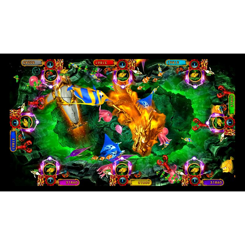Fish Table Game Manufacturer - 4~10 Player Cabinet Ocean King 2 Thunder Dragon Arcade Shooting Host Accessories