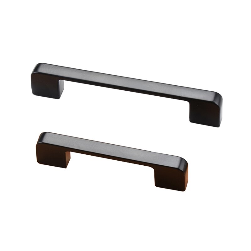 Cabinet Handle Manufacturer - High Quality Black Square Aluminium Alloy Drawer Kitchen Furniture Pull Knobs