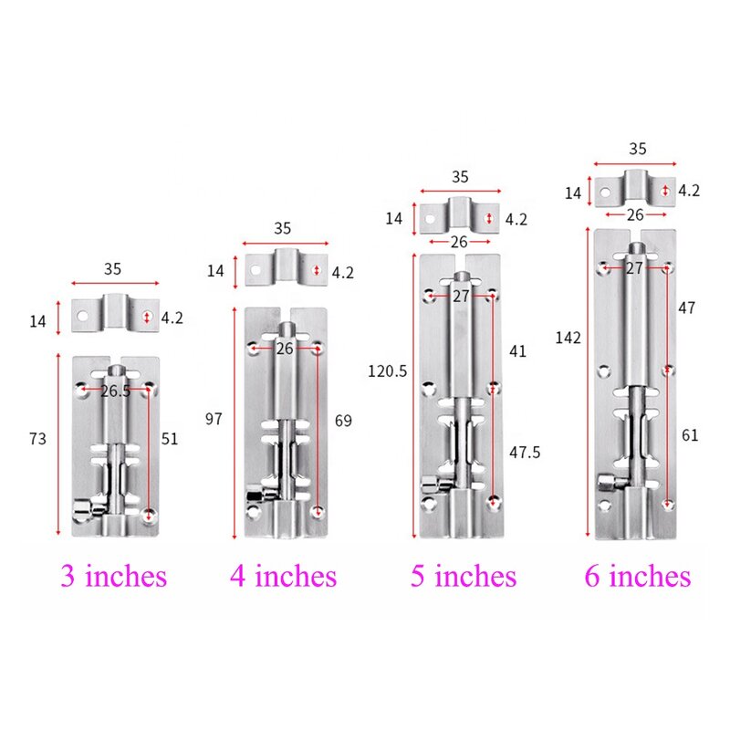 Door Bolt Latch Manufacturer - High Quality Stainless Steel Slide Barrel Tower Window Gate