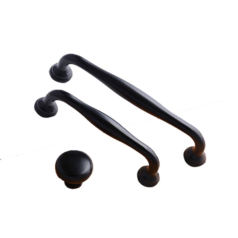 Cabinet Handle Manufacturer - High Quality Black Square Aluminium Alloy Drawer Kitchen Furniture Pull Knobs