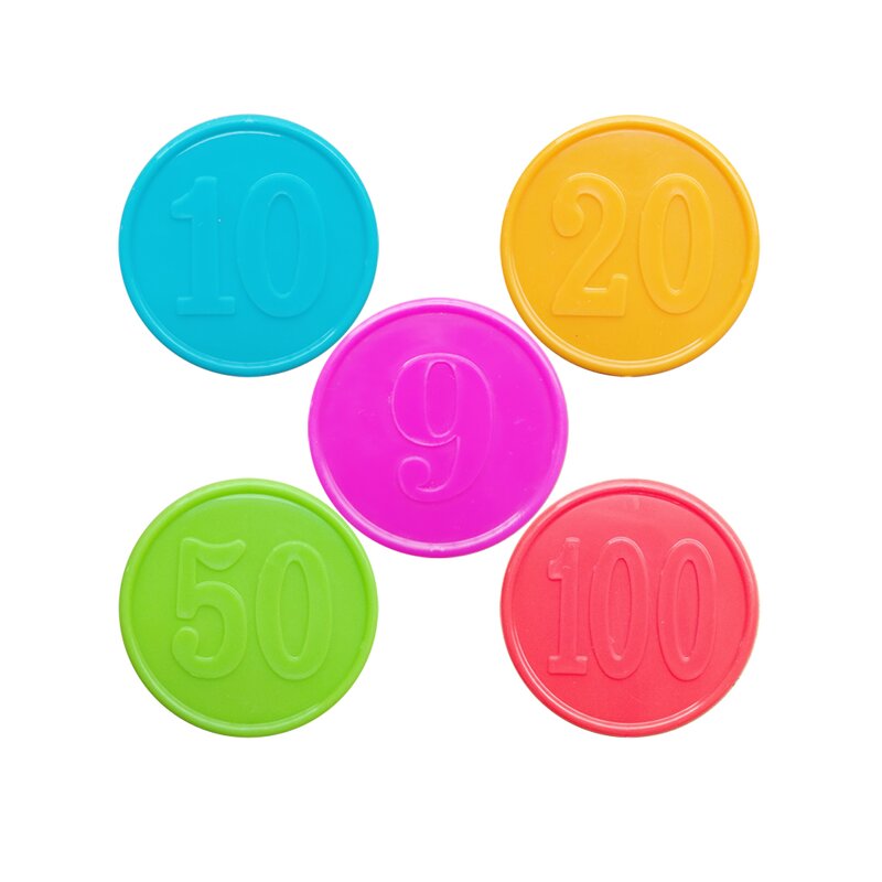 Plastic Token Manufacturer - Promotional Embossed Kids Learning Number